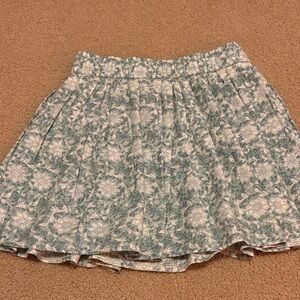 American Eagle Outfitters green Floral Skater Skirt